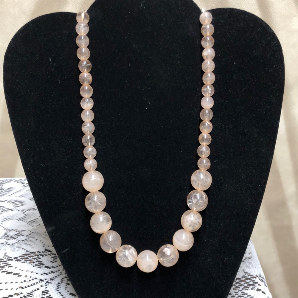 CR Blush colored marbled beads